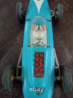 VINTAGE MARX TOYS PLASTIC FRICTION RACER CAR BLUE PRE OWNED Read Descr