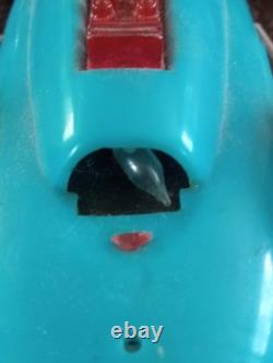 VINTAGE MARX TOYS PLASTIC FRICTION RACER CAR BLUE PRE OWNED Read Descr