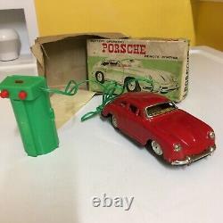 VINTAGE MASUDAYA (MODERN TOYS), TIN, PORSCHE 356 COUPE FULLY WORKING WithBOX