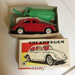 VINTAGE MASUDAYA (MODERN TOYS), TIN, VOLKSWAGEN FULLY WORKING WithBOX. SWEET