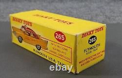 VINTAGE MECCANO DINKY TOYS 1/43 PLYMOUTH PLAZA TAXI CAB No. 265 WithBOX NICE