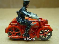 VINTAGE METAL PRE WAR MOTORCYCLE With SIDE CAR TOOTSIETOY DINKY TOY BRITAINS LTD