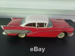 VINTAGE/RARE Tin Toy Car Asahi/Ichiko 58' Buick Century 2 Dr Hard Top XL 14