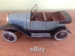 Vintage Rotchkiss 4 Dr. Convertible Car Windup Jep Toys France 10