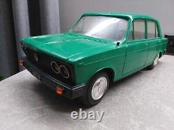 VINTAGE SOVIET LARGE 17.5'' (45 CM) Two PLASTIC VAZ LADA CAR TOYS MODELS