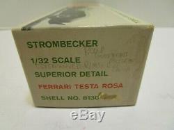 VINTAGE STROMBECKER 1/32 SCALE ITALIAN FERRARI TESTA ROSA SLOT CAR WithBOX