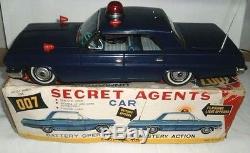 VINTAGE TIN TOY CHEVROLET SECRET AGENTS BIG CAR BY SPESCO JAPAN FREE SHIPPING