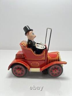 VINTAGE TOY CAR MYSTERY TYPE CRANK ACTION /GAY 90 Old TIMER CAR WithBOX