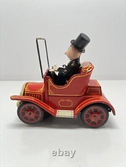 VINTAGE TOY CAR MYSTERY TYPE CRANK ACTION /GAY 90 Old TIMER CAR WithBOX