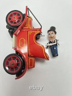 VINTAGE TOY CAR MYSTERY TYPE CRANK ACTION /GAY 90 Old TIMER CAR WithBOX