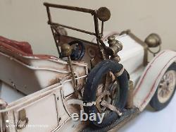 VINTAGE TOY CAR PHAETHON HANDMADE TIN METAL ANTIQUE ART DECO RETRO MODEL 37cm