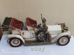 VINTAGE TOY CAR PHAETHON HANDMADE TIN METAL ANTIQUE ART DECO RETRO MODEL 37cm