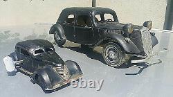 VINTAGE TOY CAR PHAETHON HANDMADE TIN METAL ANTIQUE ART DECO RETRO MODEL 37cm