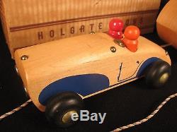 Vintage Wooden Camper Trailer Peg Car Set 16 ½ Boxed Holgate Toys Transportation