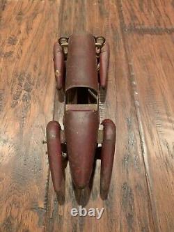 VTG 1930's WYANDOTTE #310 STREAMLINED RACER RARE Pressed Steel Toy Car