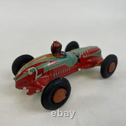 VTG 1950's ALPS Japan Tin Friction Open-Wheel #2 Race Car Nice Shape