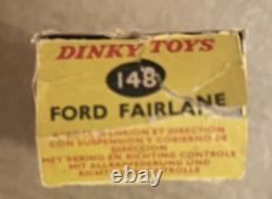 VTG 1960s Dinky Toys 148 Ford Fairlane Meccano England with Original Box