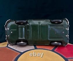VTG 1960s Green Joustra Porsche 356B Polizei Police Car Tin Friction Toy WORKS VTG 1960s Green Joustra Porsche 356B Polizei Police Car Tin Friction Toy WORKS