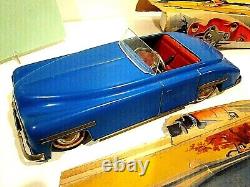 VTG DISTLER PACKARD CONVERTIBLE TIN 4 GEAR WIND UP TOY CAR With KEY, WINDSHIELD