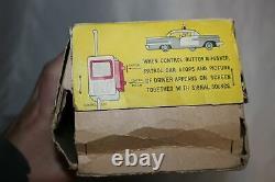 VTG JAPAN HTC OLDSMOBILE HIGHWAY PATROL CAR B/O Original Box Tin Litho Toy Minty