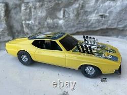 VTG NOS 70s Kenner SSP Car Ford Mustang Hustlin Hoss SST Toy Frankenstein Yellow