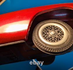 VTG RARE BANDAI 1954 FERRARI 750 MONZA, Race Car, US FLAG #1 TIN FRICTION 8 Inch