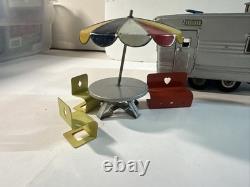 VTG SSS Toys Japan House Trailer A-303 Tin Metal Friction Car & Camper With Table