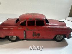 VTG SSS Toys Japan House Trailer A-303 Tin Metal Friction Car & Camper With Table