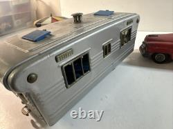VTG SSS Toys Japan House Trailer A-303 Tin Metal Friction Car & Camper With Table