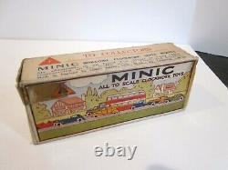 VTG TRI-ANG MINIC CLOCKWORK TOY RED VAUXHALL TOWN COUPE 18M With BOX ALL ORIGINAL