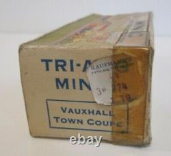 VTG TRI-ANG MINIC CLOCKWORK TOY RED VAUXHALL TOWN COUPE 18M With BOX ALL ORIGINAL