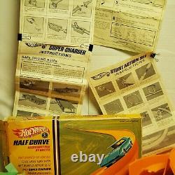 VTG Toys Hot Wheels Sky Show Drag Stunt Action Super Charger Launcher LOT TRACKS