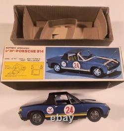 VW-Porsche Toy Car 914. Orig Box & Targa Bump And Go DAIYA Toy Co Japan Works