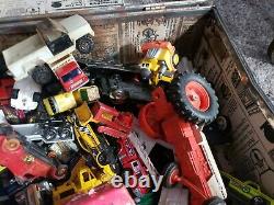 Vehicle Lot of Vintage toy Cars, Trucks, Trailers tractors old metal huge lot