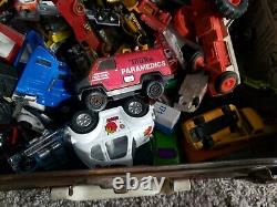 Vehicle Lot of Vintage toy Cars, Trucks, Trailers tractors old metal huge lot