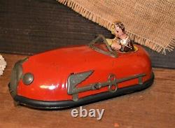 Very Nice Classic 1930's Lindstrom Skeeter Bug Windup Bumper Car withKey Working