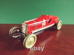 Very Rare 1930's EGDA Tin Wind-up Maserati Race Car Tinplate Metalgraf Racer