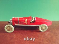 Very Rare 1930's EGDA Tin Wind-up Maserati Race Car Tinplate Metalgraf Racer