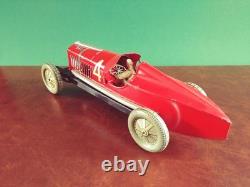 Very Rare 1930's EGDA Tin Wind-up Maserati Race Car Tinplate Metalgraf Racer