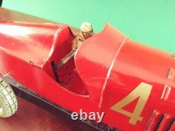 Very Rare 1930's EGDA Tin Wind-up Maserati Race Car Tinplate Metalgraf Racer