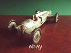 Very Rare 1930's JNF Josef Neuhierl Tin Wind-up Audi Auto Union Racer Race Car