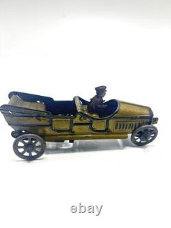 Very Rare Antique German Tin Penny Windup Car. Runs Great