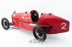 Very Rare! CIJ ALFA ROMEO P2 LARGE TINPLATE RACING CAR C. 1925