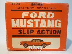 Very Rare New in Box Bandai Japan Battery Operated Ford Mustang Slip Action