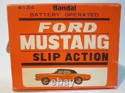 Very Rare New in Box Bandai Japan Battery Operated Ford Mustang Slip Action