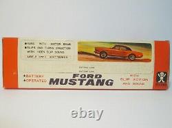 Very Rare New in Box Bandai Japan Battery Operated Ford Mustang Slip Action