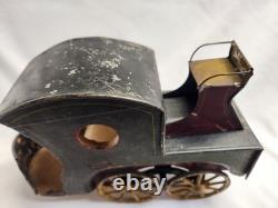 Very Rare VTG 1897 DP Clark Hill Climber Friction Open Touring Car Wood and Tin