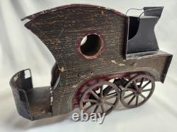 Very Rare VTG 1897 DP Clark Hill Climber Friction Open Touring Car Wood and Tin