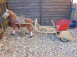 Very Rare Vintage Horse & Pedal Cart, Sulky maybe 1920s (car Mobo triang peddle)