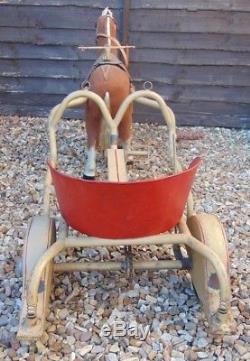 Very Rare Vintage Horse & Pedal Cart, Sulky maybe 1920s (car Mobo triang peddle)